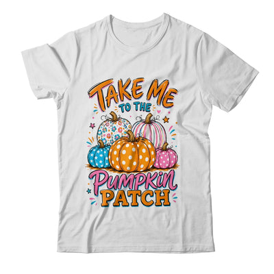 Take Me To The Pumpkin Patch Striped Fall Autumn Halloween Shirt & Sweatshirt | teecentury