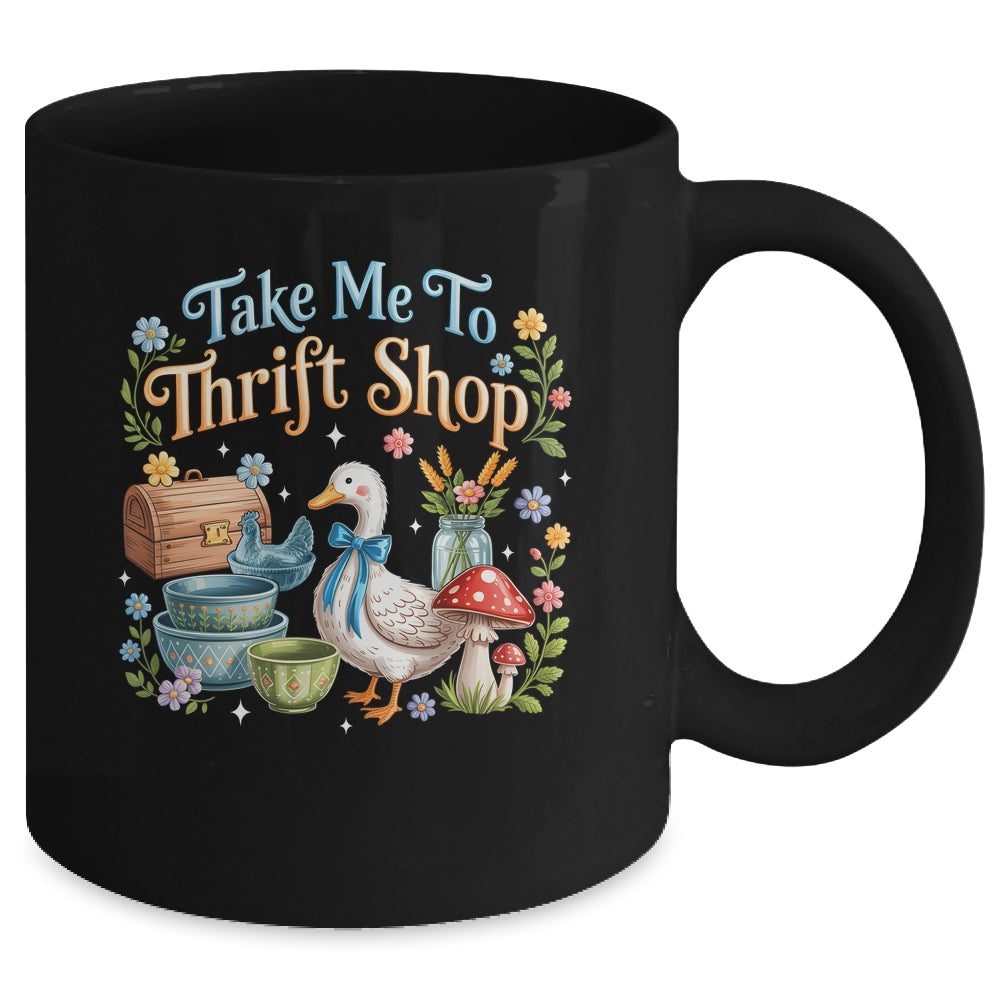 Take Me To The Thrift Shop Thrifted Vintage Goose Lover Mug | teecentury