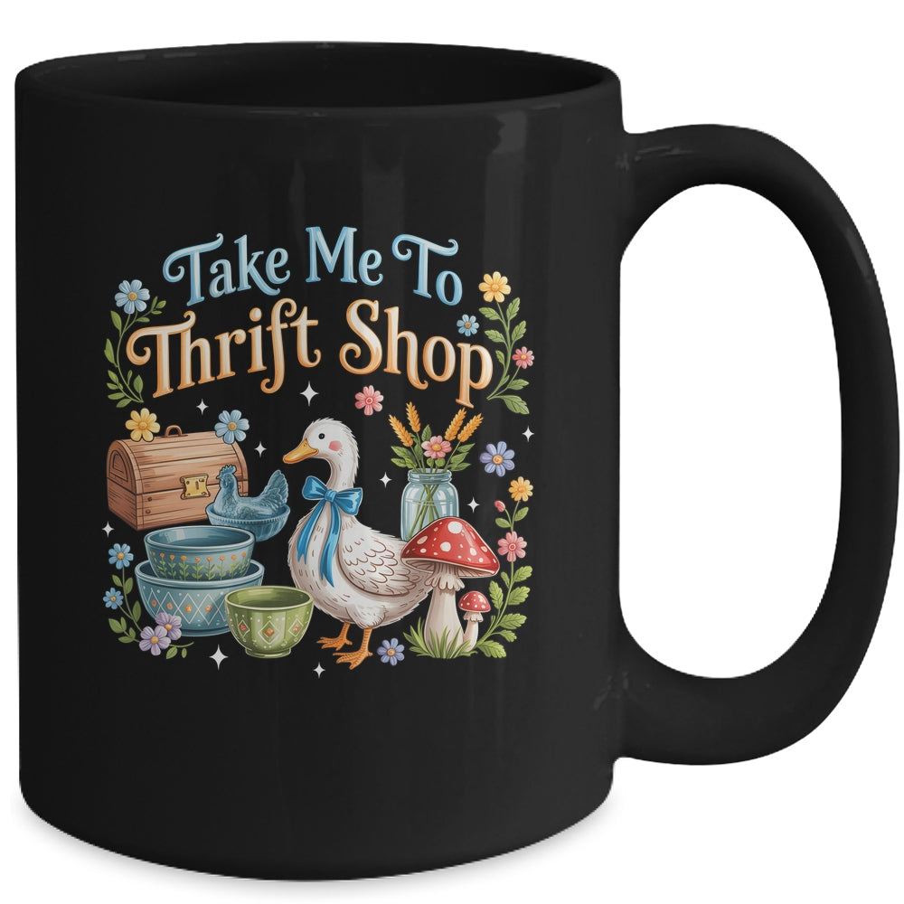 Take Me To The Thrift Shop Thrifted Vintage Goose Lover Mug | teecentury
