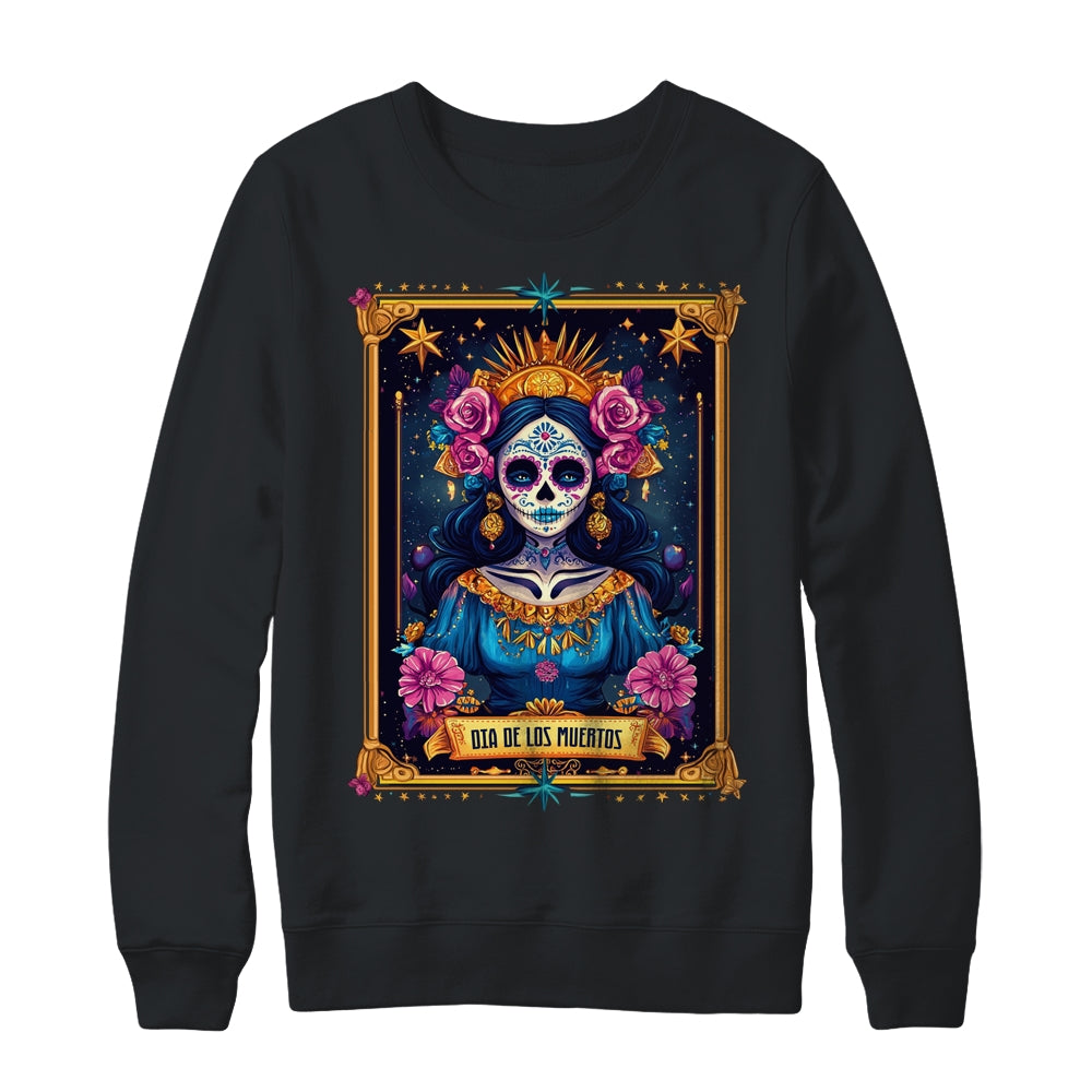 Tarot Card Dia De Los Muertos Woman La Catrina Day Of Dead Shirt & Sweatshirt | teecentury
