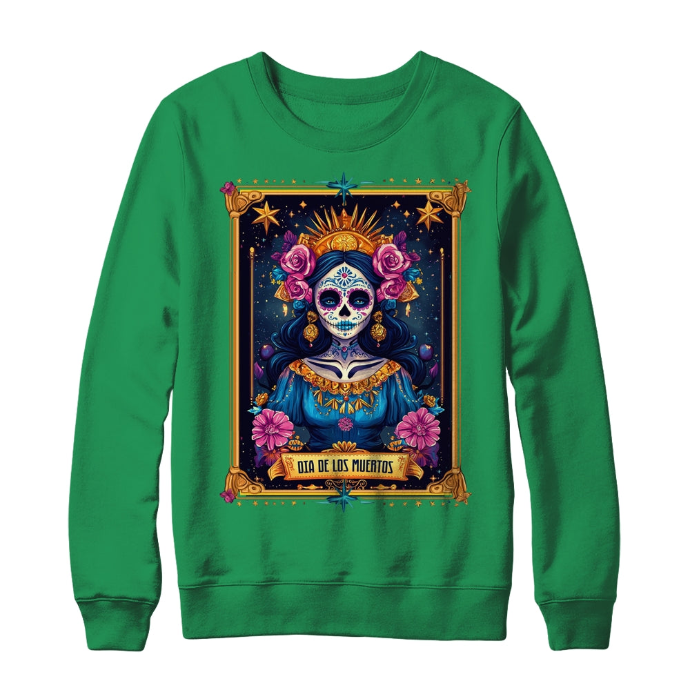 Tarot Card Dia De Los Muertos Woman La Catrina Day Of Dead Shirt & Sweatshirt | teecentury