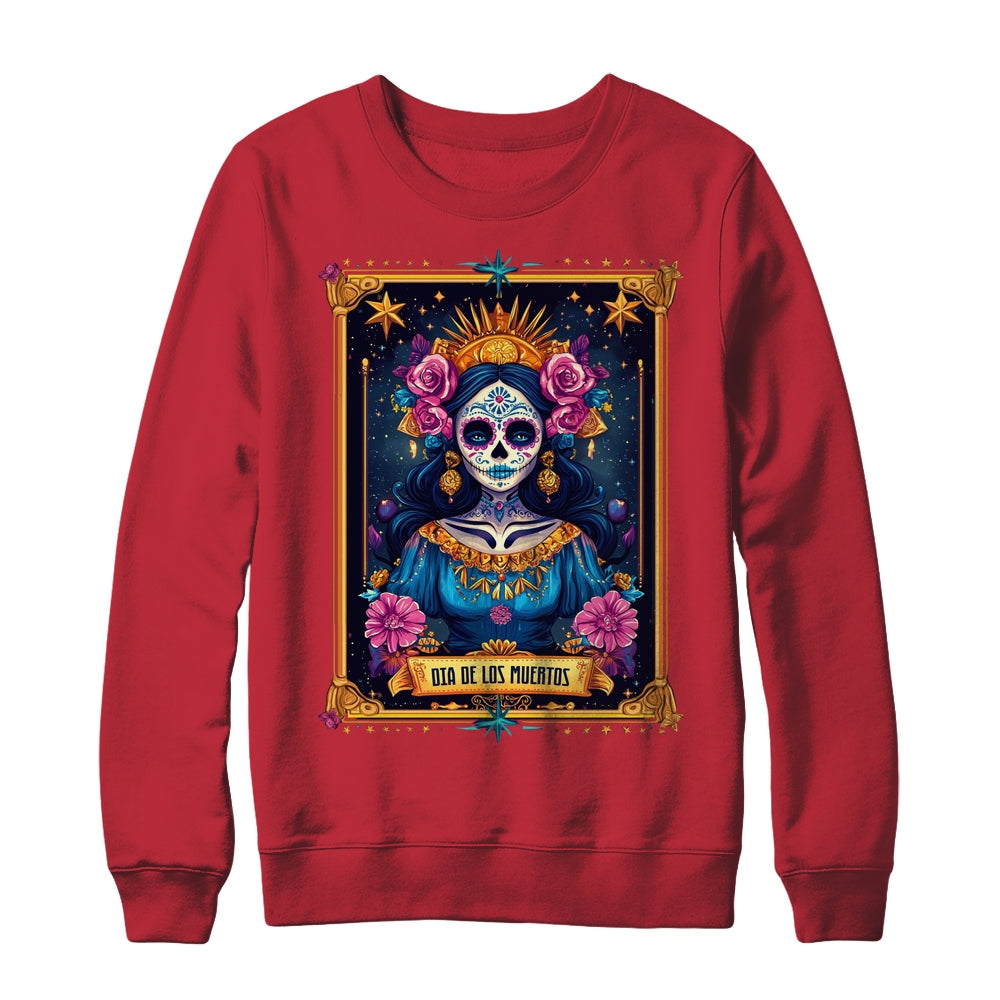Tarot Card Dia De Los Muertos Woman La Catrina Day Of Dead Shirt & Sweatshirt | teecentury