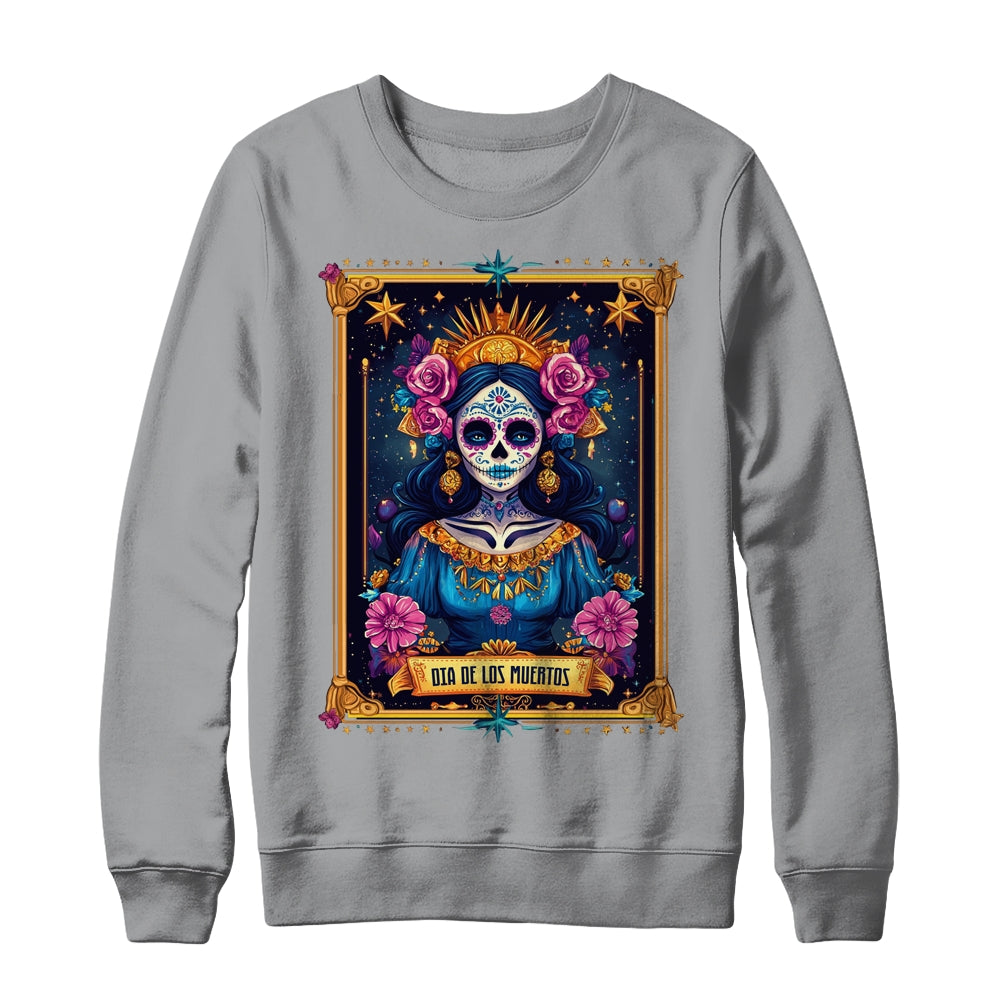 Tarot Card Dia De Los Muertos Woman La Catrina Day Of Dead Shirt & Sweatshirt | teecentury