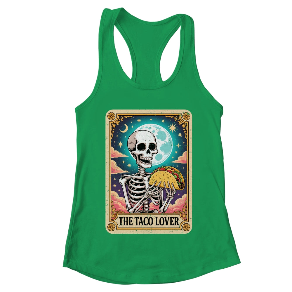 Tarot Card The Taco Lover Cinco De Mayo Skeleton Men Women Shirt & Tank Top | teecentury