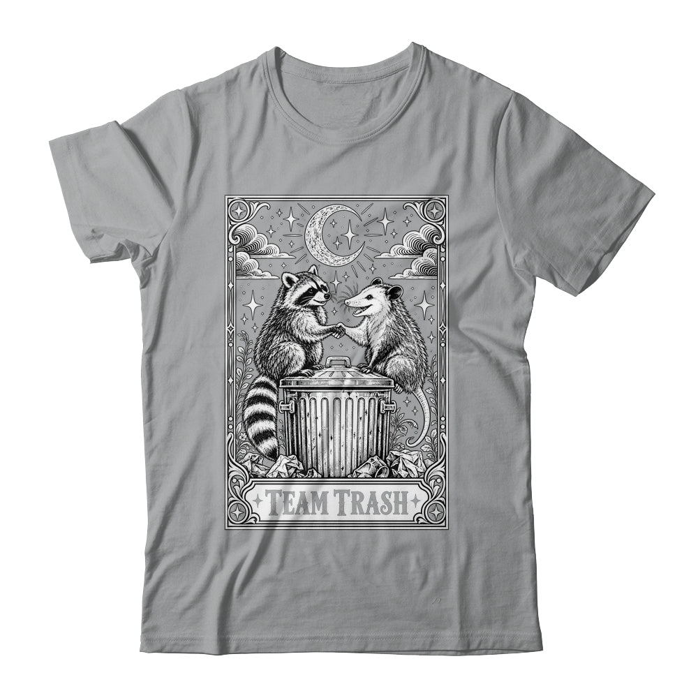 Tarot Card Vintage Team Trash Crescent Moon Opossum Raccoon Shirt & Hoodie | teecentury