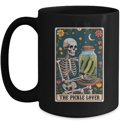 Tarot Pickle Lover Pickles Foodie Skeleton Tarot Card Funny Mug | teecentury
