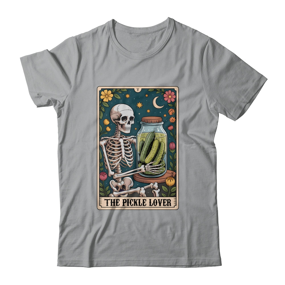 Tarot Pickle Lover Pickles Foodie Skeleton Tarot Card Funny Shirt & Tank Top | teecentury