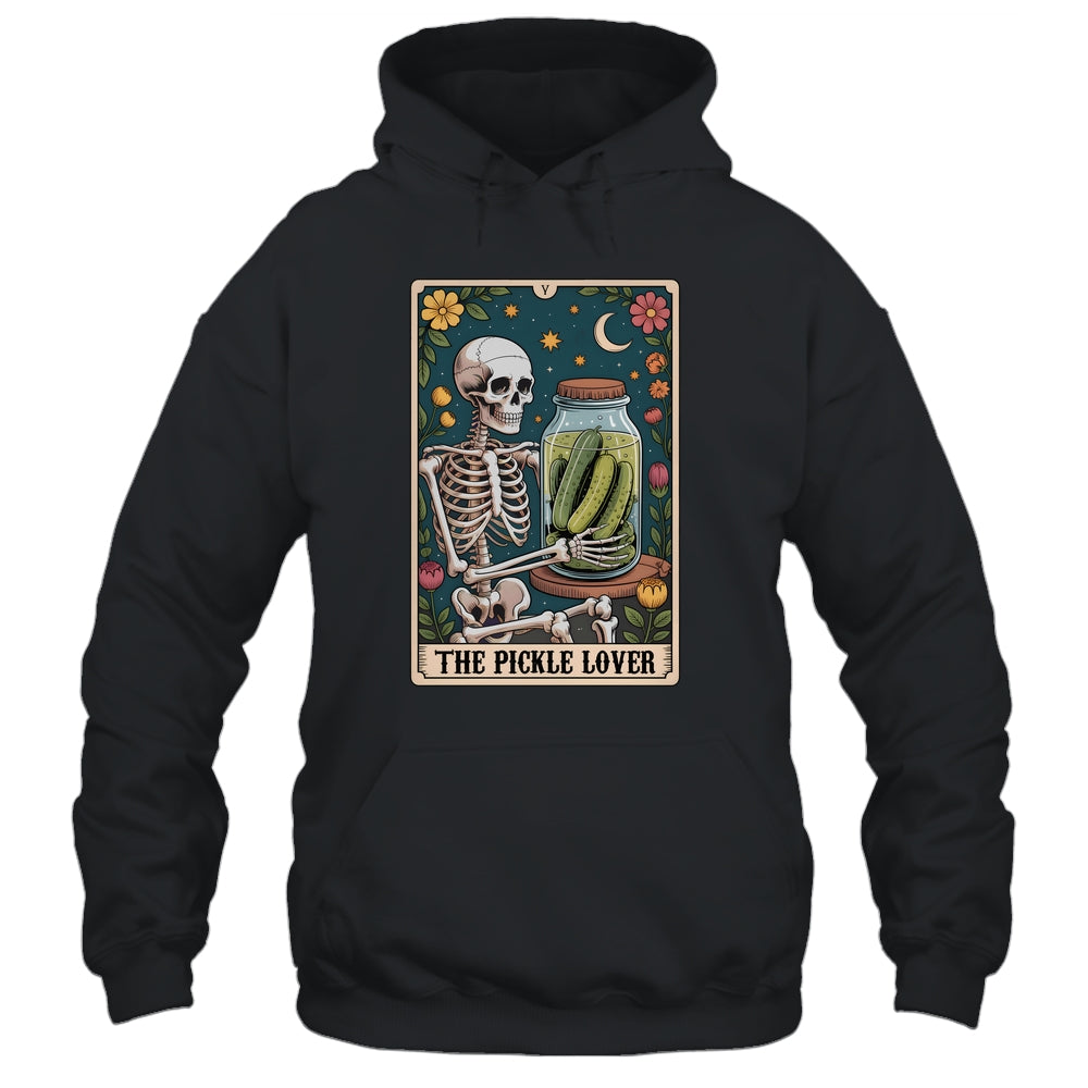 Tarot Pickle Lover Pickles Foodie Skeleton Tarot Card Funny Shirt & Tank Top | teecentury