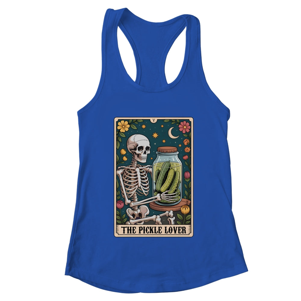 Tarot Pickle Lover Pickles Foodie Skeleton Tarot Card Funny Shirt & Tank Top | teecentury
