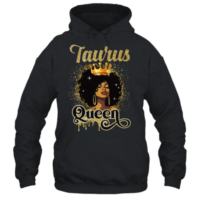 Taurus Queen Birthday Afro Girls Black Zodiac Birthday Shirt & Tank Top | teecentury