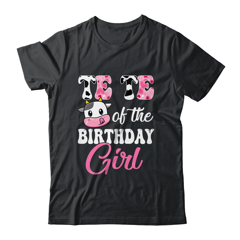 TeTe Of The Birthday Girl Farm Cow 1st Birthday Girl Shirt & Hoodie | teecentury