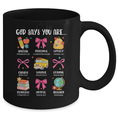Teacher Christian God Says I Am Faith Religious Bible Verse Mug | teecentury
