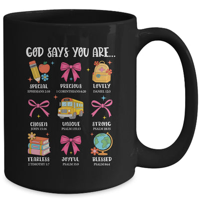 Teacher Christian God Says I Am Faith Religious Bible Verse Mug | teecentury