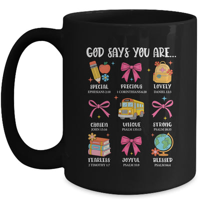 Teacher Christian God Says I Am Faith Religious Bible Verse Mug | teecentury