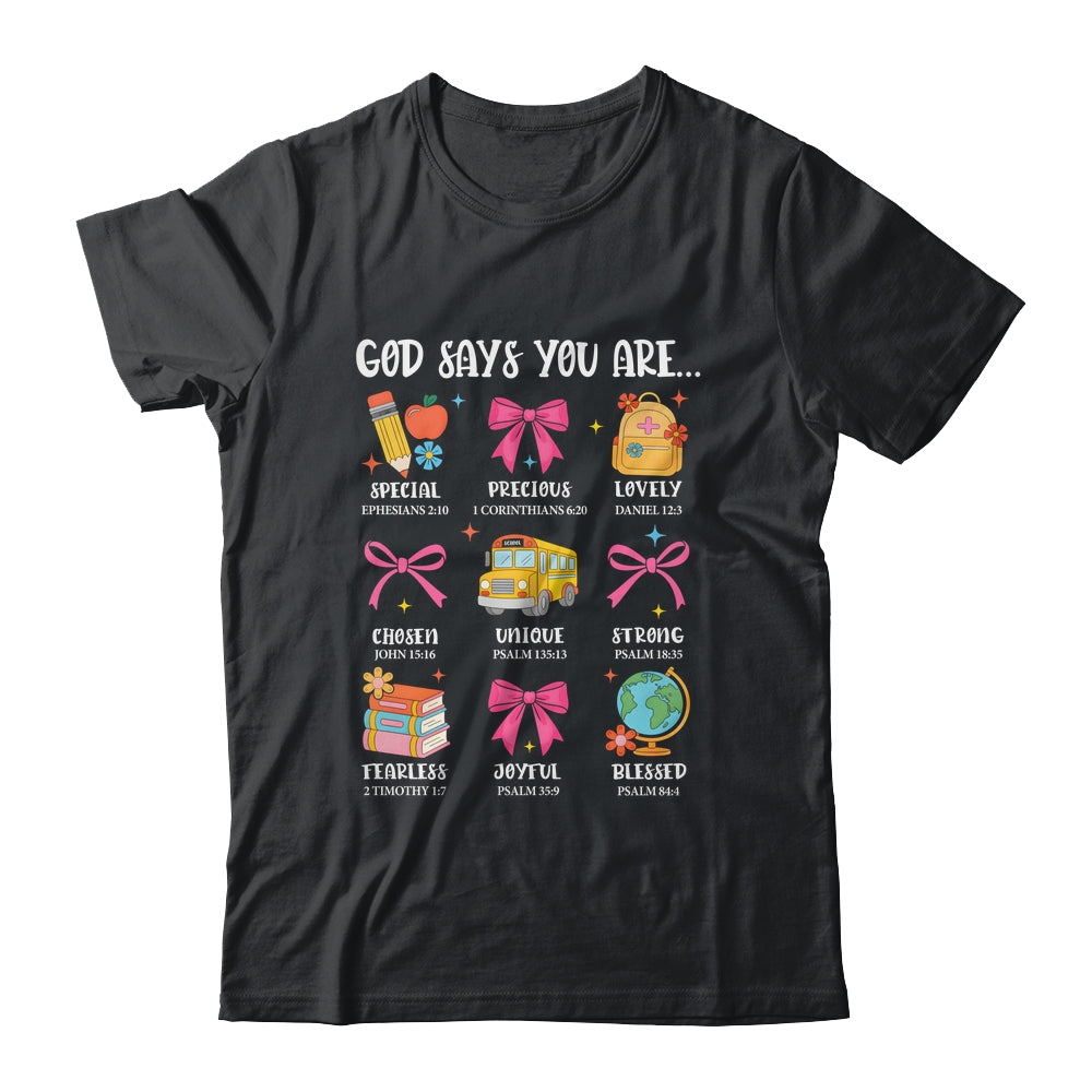 Teacher Christian God Says I Am Faith Religious Bible Verse Shirt & Hoodie | teecentury