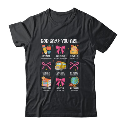 Teacher Christian God Says I Am Faith Religious Bible Verse Shirt & Hoodie | teecentury