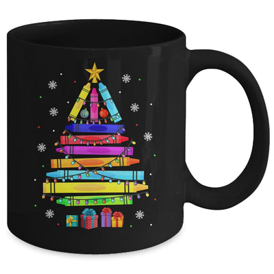 Teacher Christmas Xmas Crayon Tree Light Kids Student Mug | teecentury