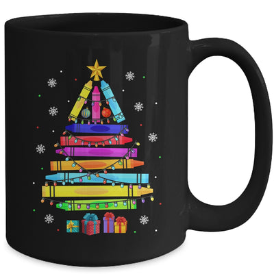 Teacher Christmas Xmas Crayon Tree Light Kids Student Mug | teecentury