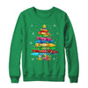 Teacher Crayon Christmas Tree Lights Student School Xmas Shirt & Sweatshirt | teecentury