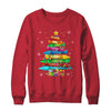Teacher Crayon Christmas Tree Lights Student School Xmas Shirt & Sweatshirt | teecentury