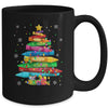 Teacher Crayon Christmas Tree Lights Student School Xmas Mug | teecentury