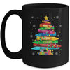 Teacher Crayon Christmas Tree Lights Student School Xmas Mug | teecentury