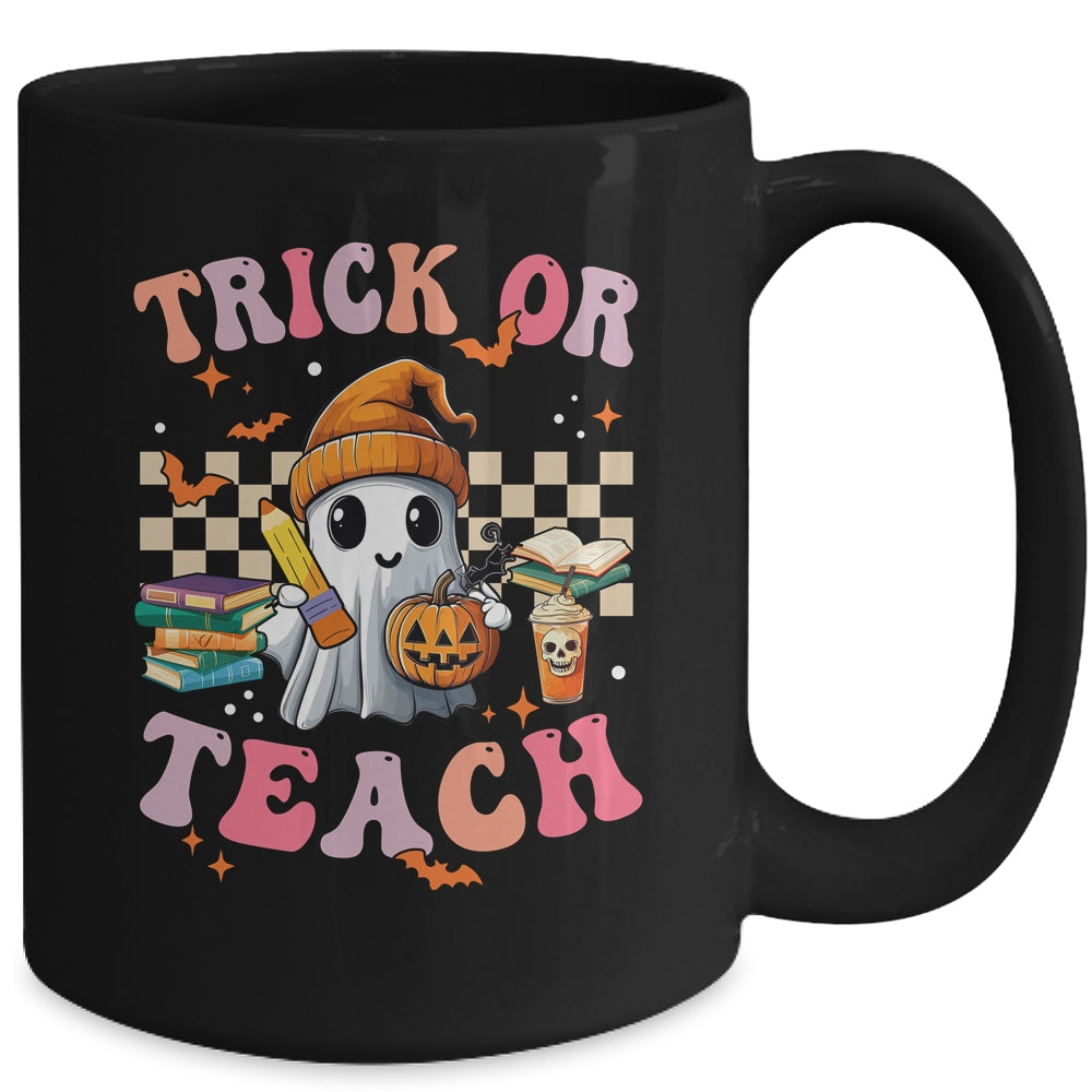 Teacher Halloween Trick Or Teach Cute Ghost Coffee Pumpkins Mug | teecentury
