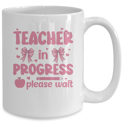 Teacher In Progress Coquette Pink Bow Future Teacher Women Mug | teecentury