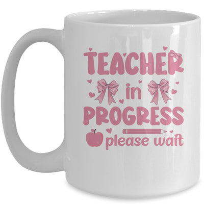 Teacher In Progress Coquette Pink Bow Future Teacher Women Mug | teecentury