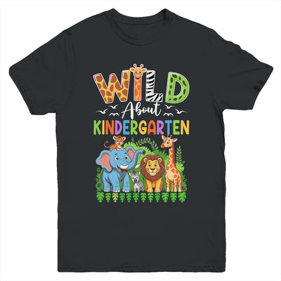 Teacher Kids Back To School Wild About Kindergarten Youth Shirt | teecentury