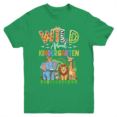 Teacher Kids Back To School Wild About Kindergarten Youth Shirt | teecentury