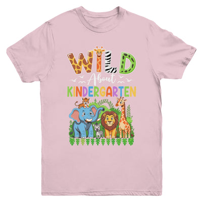 Teacher Kids Back To School Wild About Kindergarten Youth Shirt | teecentury