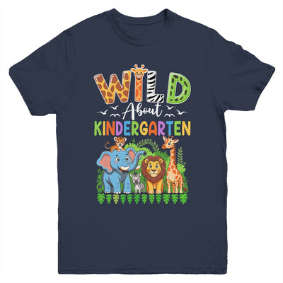 Teacher Kids Back To School Wild About Kindergarten Youth Shirt | teecentury