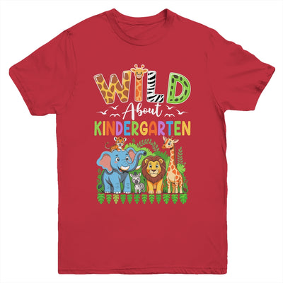 Teacher Kids Back To School Wild About Kindergarten Youth Shirt | teecentury