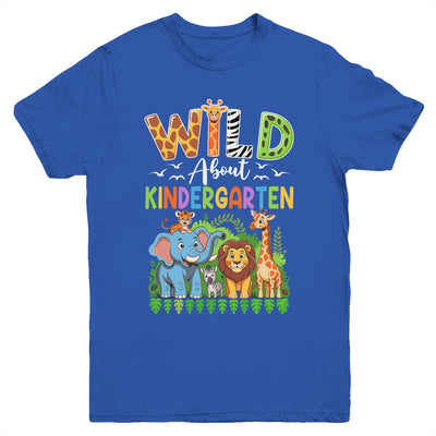 Teacher Kids Back To School Wild About Kindergarten Youth Shirt | teecentury
