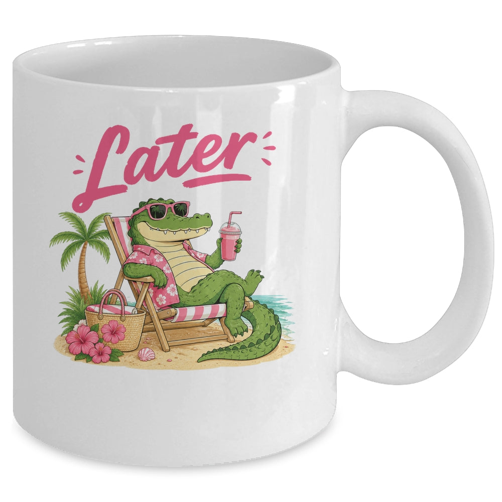Teacher Summer Alligator See You Later Last Day Of School Mug | teecentury