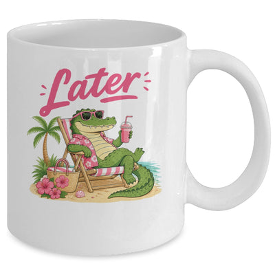 Teacher Summer Alligator See You Later Last Day Of School Mug | teecentury