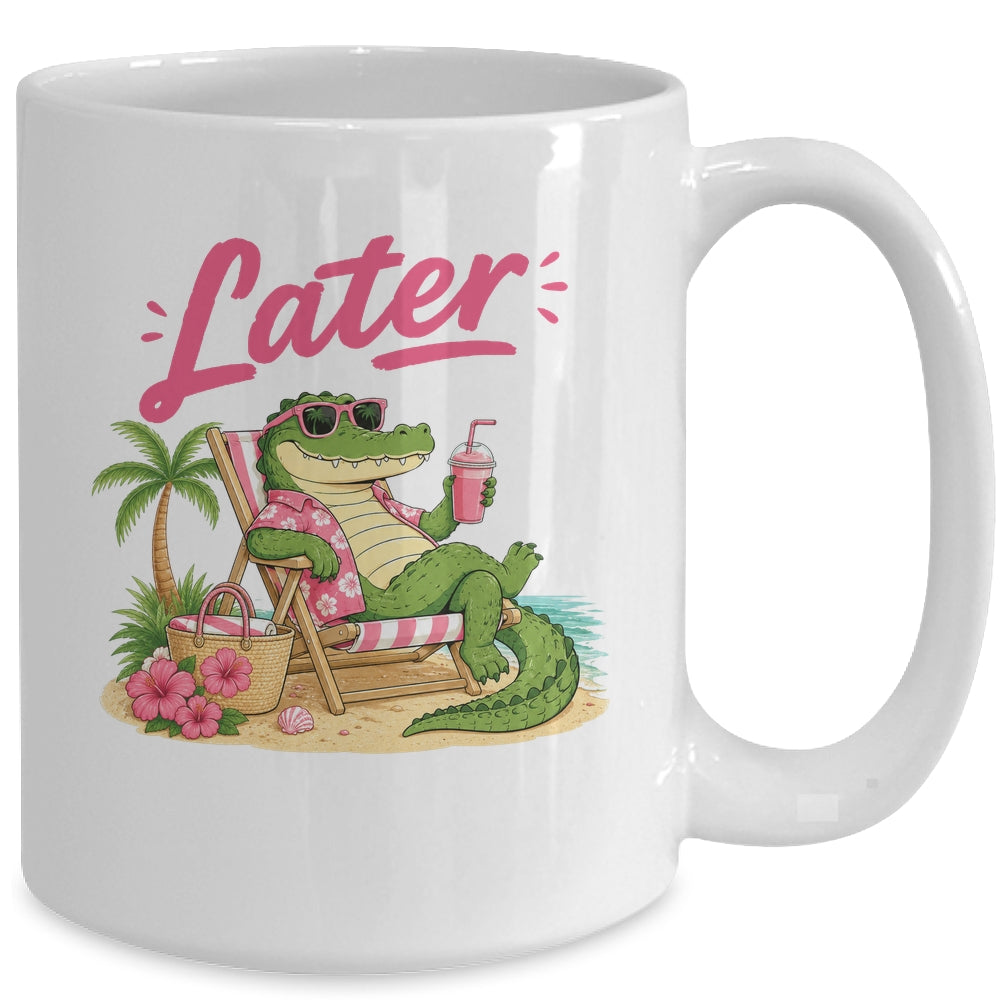 Teacher Summer Alligator See You Later Last Day Of School Mug | teecentury