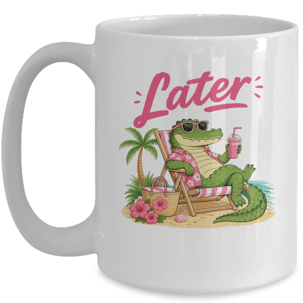 Teacher Summer Alligator See You Later Last Day Of School Mug | teecentury