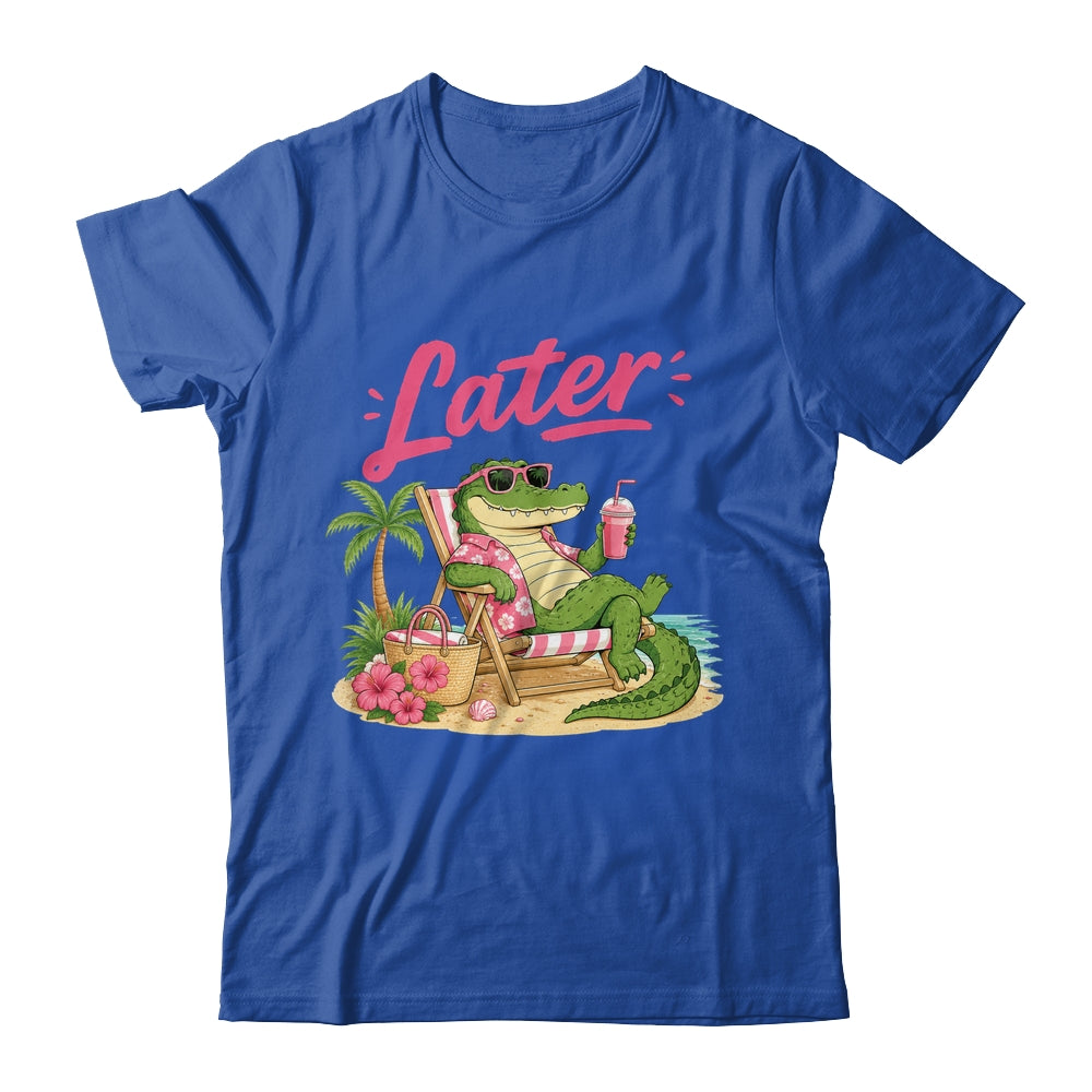 Teacher Summer Alligator See You Later Last Day Of School Shirt & Tank Top | teecentury