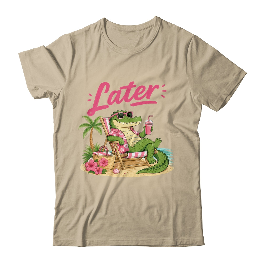Teacher Summer Alligator See You Later Last Day Of School Shirt & Tank Top | teecentury