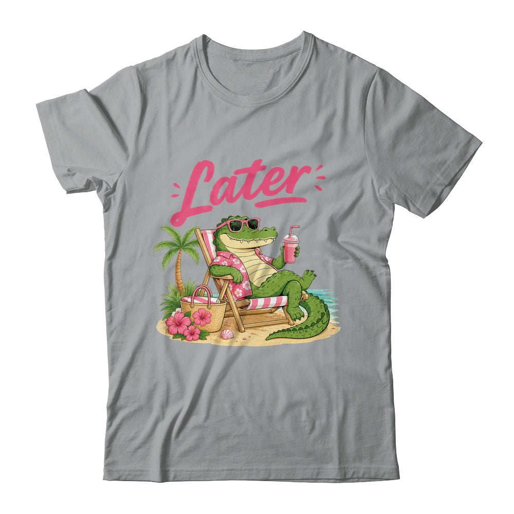 Teacher Summer Alligator See You Later Last Day Of School Shirt & Tank Top | teecentury