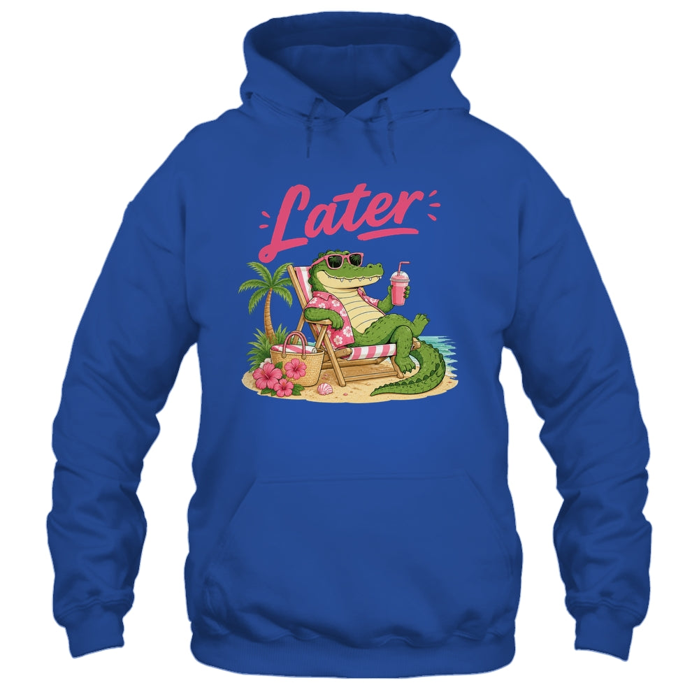 Teacher Summer Alligator See You Later Last Day Of School Shirt & Tank Top | teecentury
