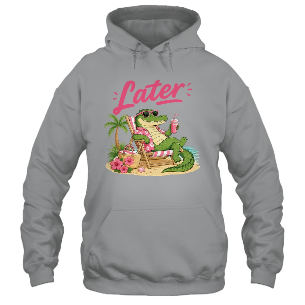 Teacher Summer Alligator See You Later Last Day Of School Shirt & Tank Top | teecentury
