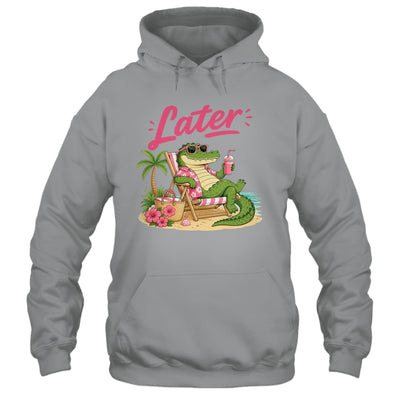 Teacher Summer Alligator See You Later Last Day Of School Shirt & Tank Top | teecentury
