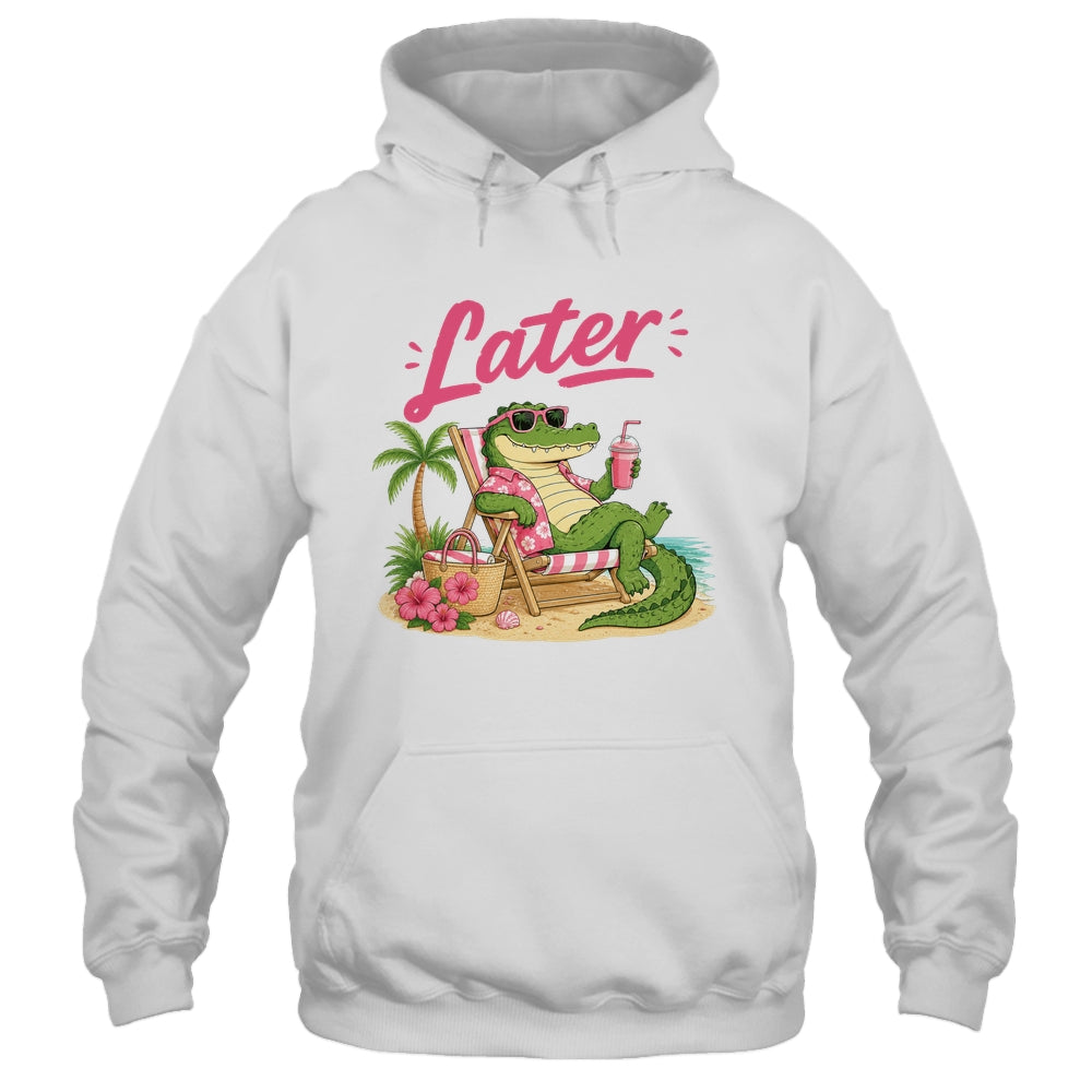 Teacher Summer Alligator See You Later Last Day Of School Shirt & Tank Top | teecentury