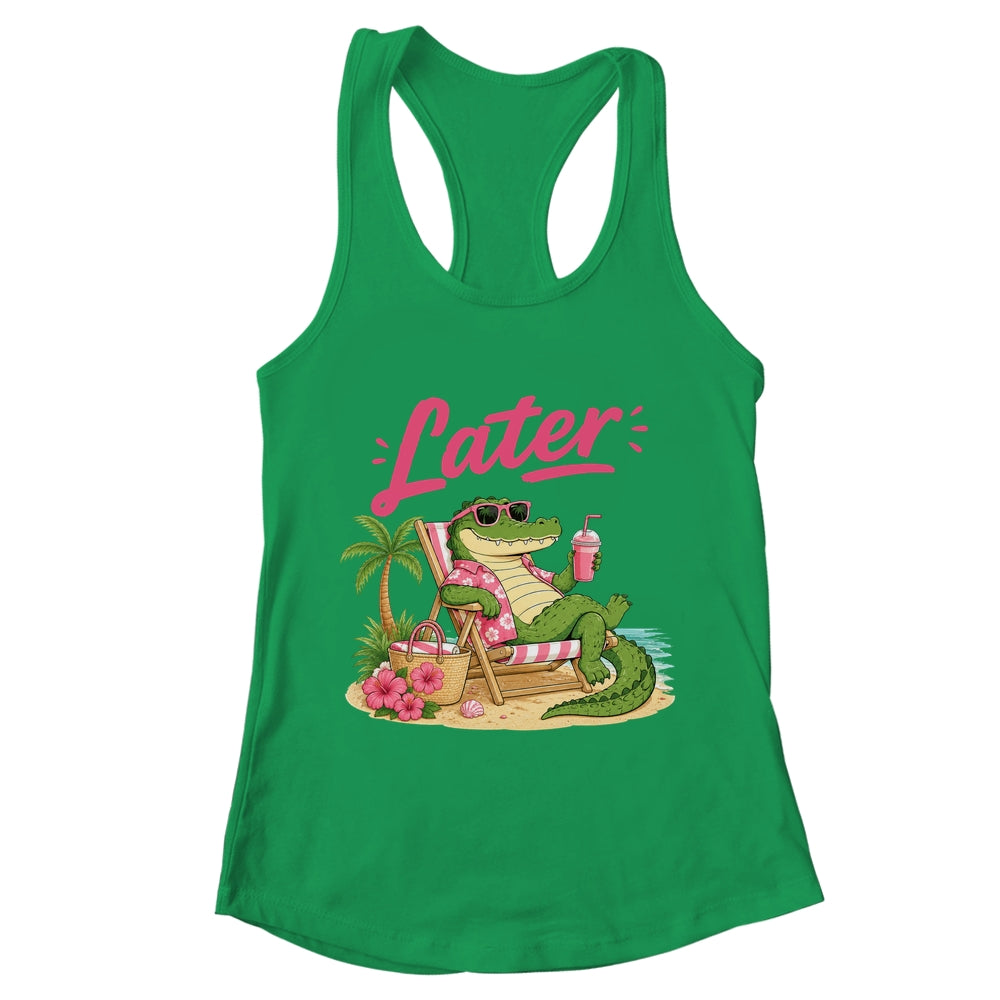 Teacher Summer Alligator See You Later Last Day Of School Shirt & Tank Top | teecentury