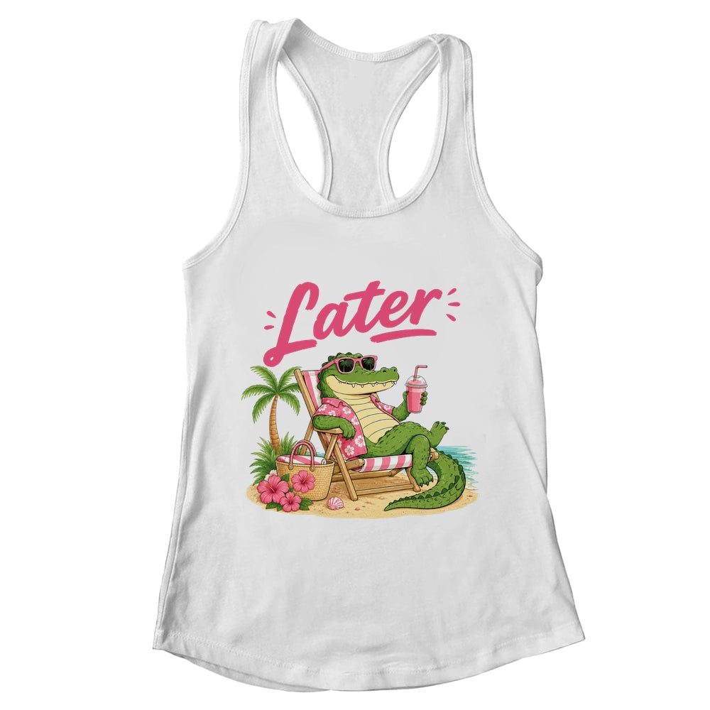 Teacher Summer Alligator See You Later Last Day Of School Shirt & Tank Top | teecentury