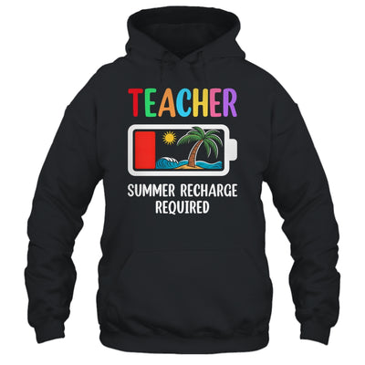 Teacher Summer Recharge Required Last Day Of School Funny Shirt & Tank Top | teecentury