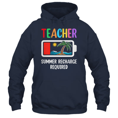 Teacher Summer Recharge Required Last Day Of School Funny Shirt & Tank Top | teecentury